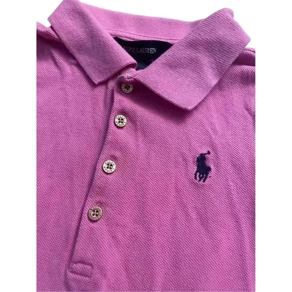 Polo Ralph Lauren Girls' Pink Short Polo Dress Size 4T Casual - Picture 2 of 4